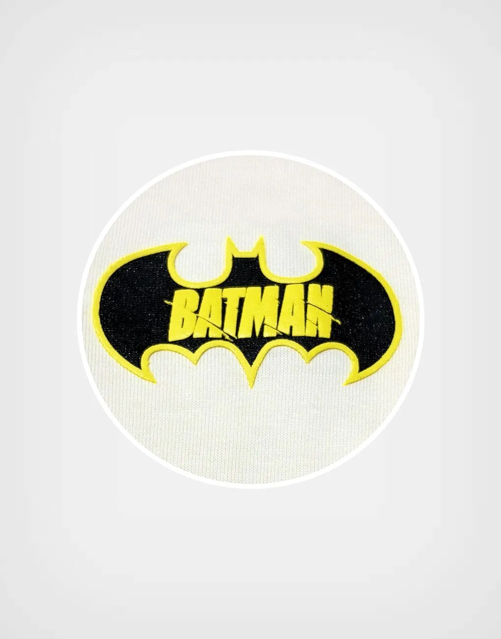 Polo Manga Larga Batman Color Marfil Para Niños