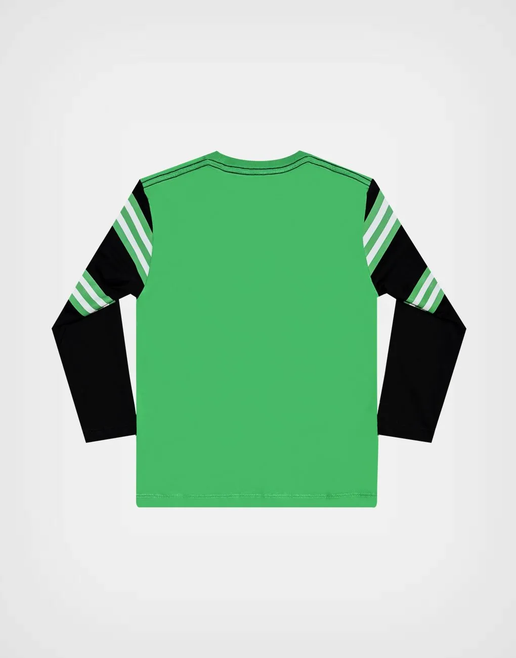 Polo Manga Larga Minecraft Creeper Color Verde + Negro para Niños