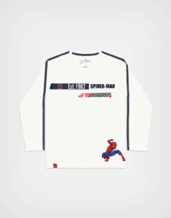 Polo Manga Larga Spider Man Color Beige Para Niños