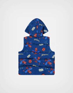 Chaleco Color Azul Spiderman con Capucha