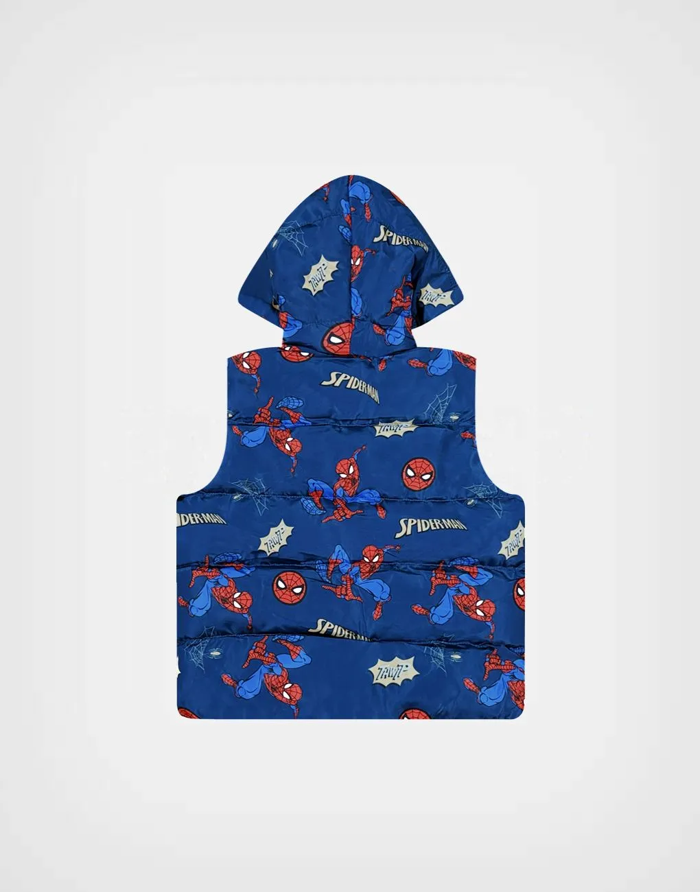 Chaleco Color Azul Spiderman con Capucha