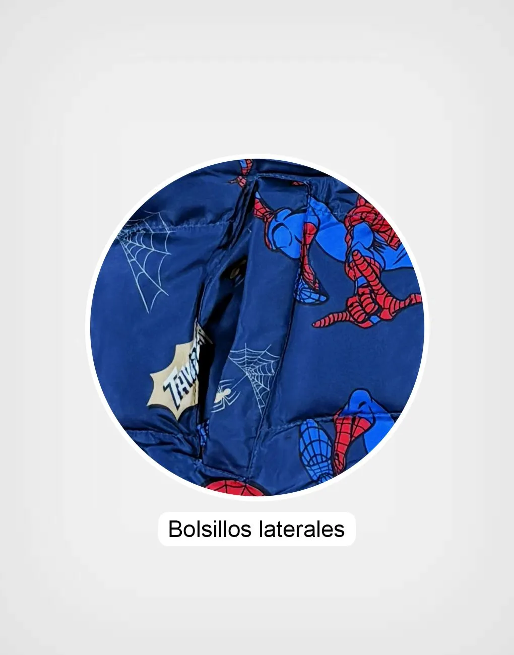 Chaleco Color Azul Spiderman con Capucha