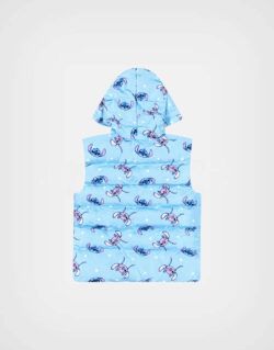 Chaleco Color celeste Stitch con Capucha