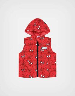 Chaleco Color Rojo Spiderman con Capucha