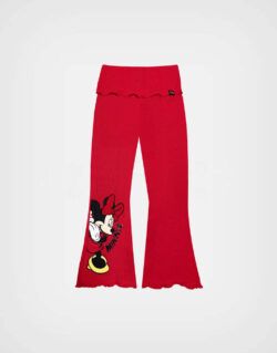 Legging Rib Minnie Mouse Color Rojo para Niñas