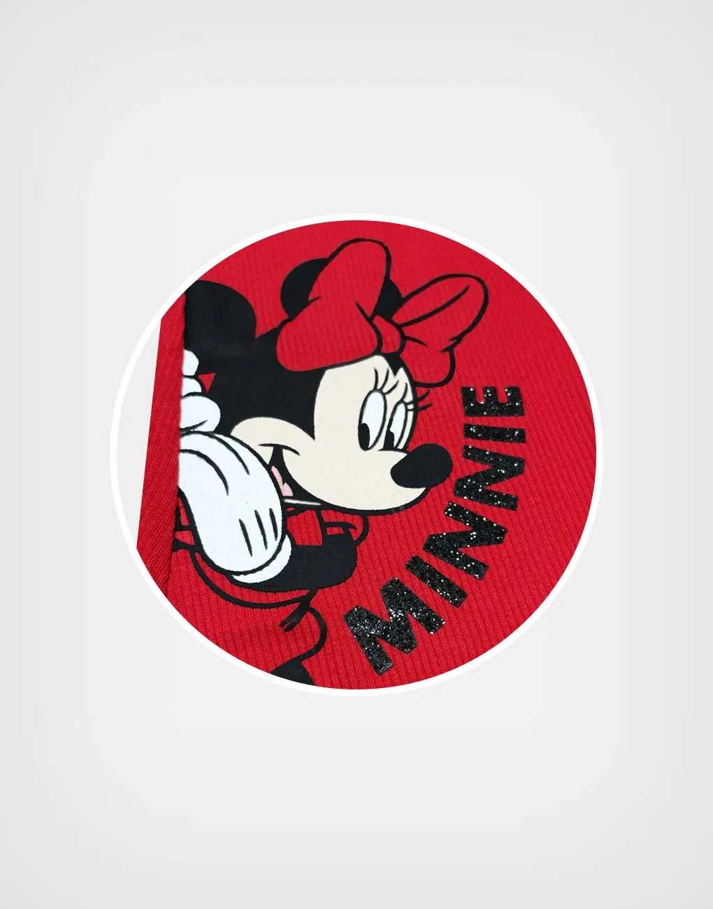 Legging Rib Minnie Mouse Color Rojo para Niñas