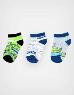 Medias Toy Story Aliens Pack de 3 Pares Para Niños