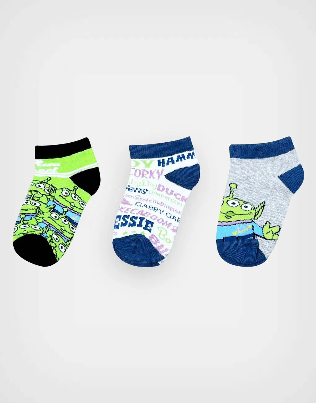 Medias Toy Story Aliens Pack de 3 Pares Para Niños