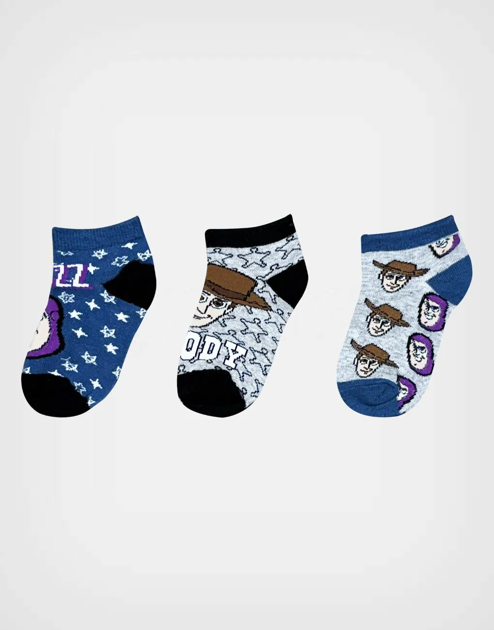 Medias Toy Story Color Azul Pack de 3 Pares Para Niños