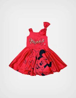 Vestido Moda Minnie Mouse Color Rojo