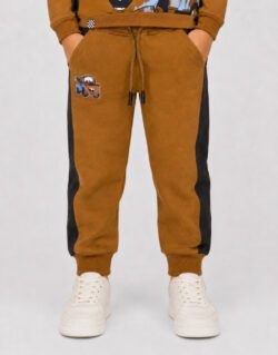 Pantalón Jogger Mate Cars Marrón Para Niños
