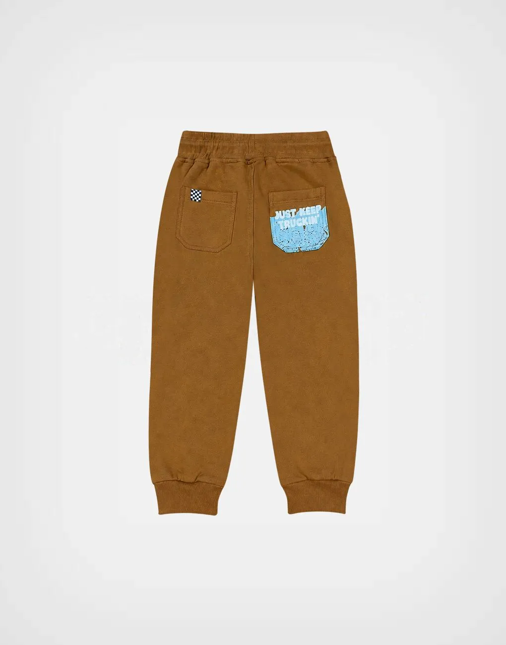 Pantalón Jogger Mate Cars Color Marrón Para Niños