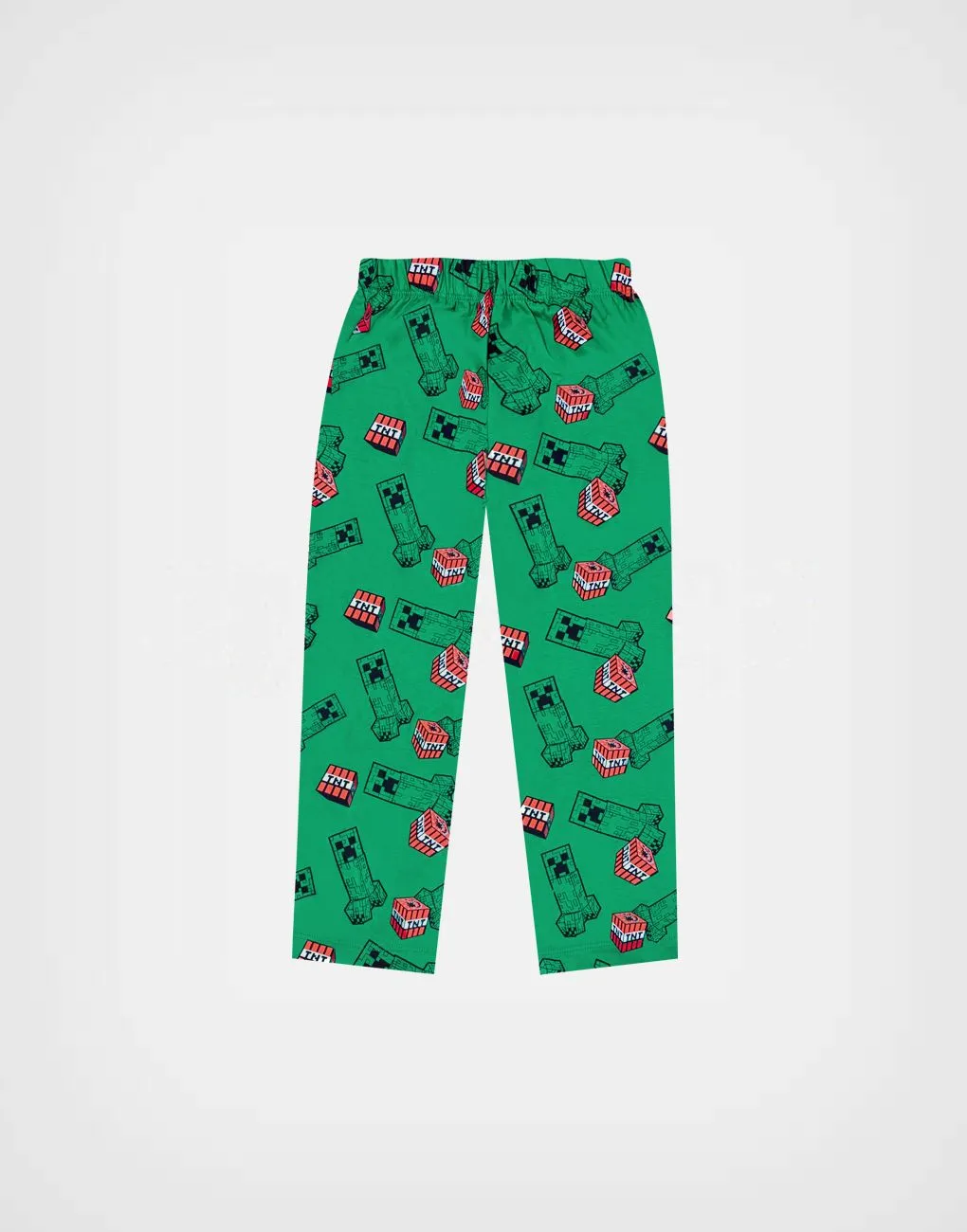 Pijama Manga Larga Minecraft Color Verde Para Niños