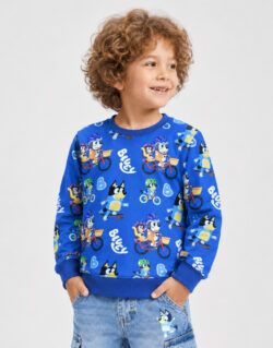 Polera Bluey Azul Para Niños