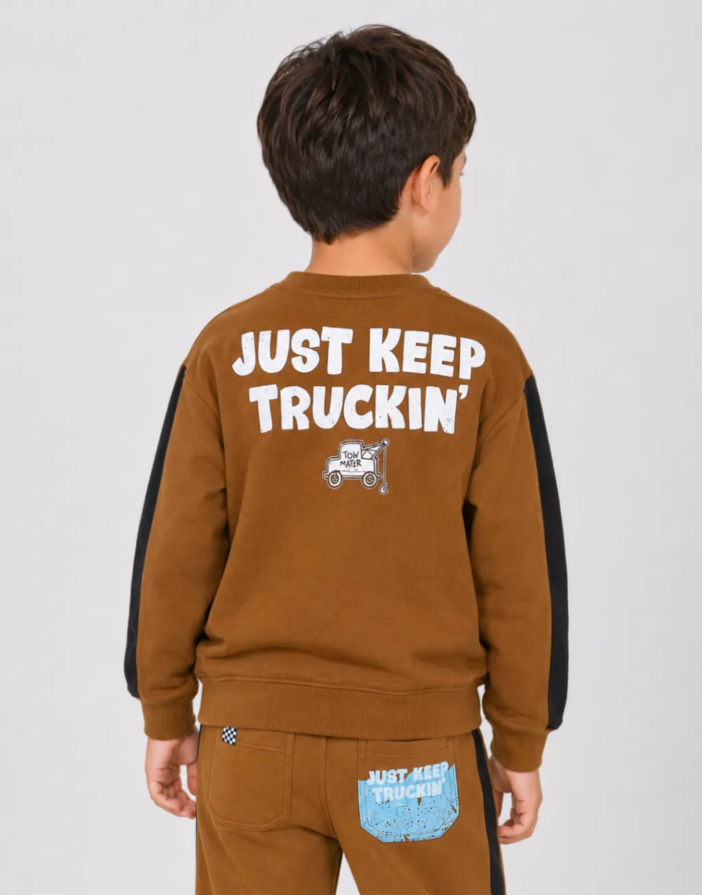 Polera Mate Cars Marrón Para Niños