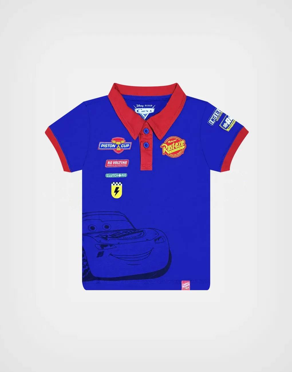 Polo Camisero Cars Rayo McQueen Color Azul Para Niños