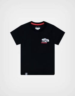 Polo Manga Corta Cars Rayo McQueen 95 Color Negro Para Niños