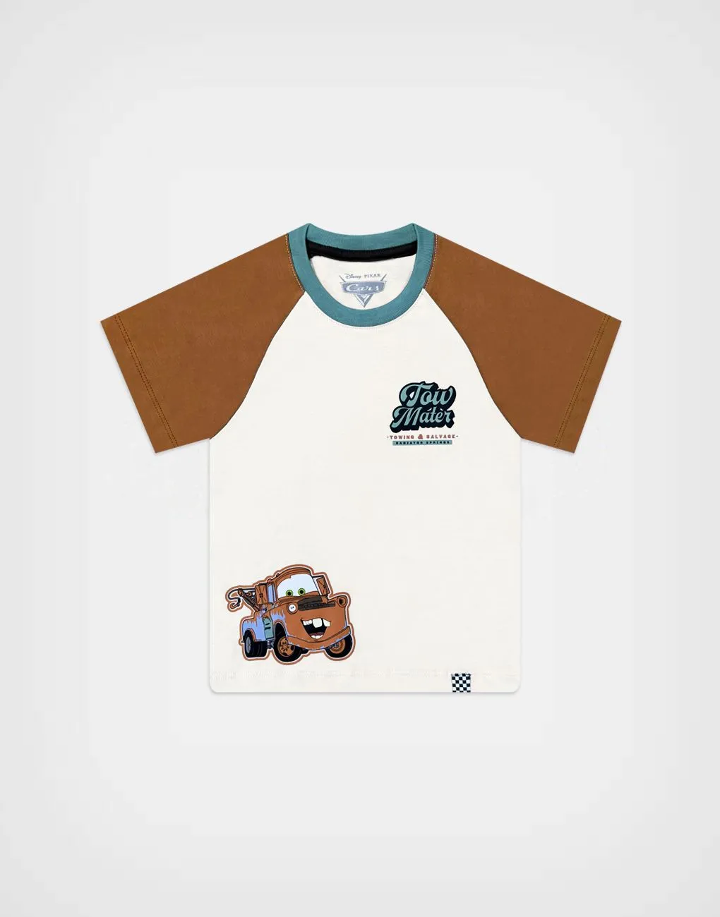Polo Manga Corta Mate Cars Color Beige Para Niños