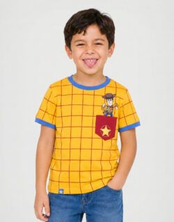 Polo Manga Corta Woody Toy Story Para Niños