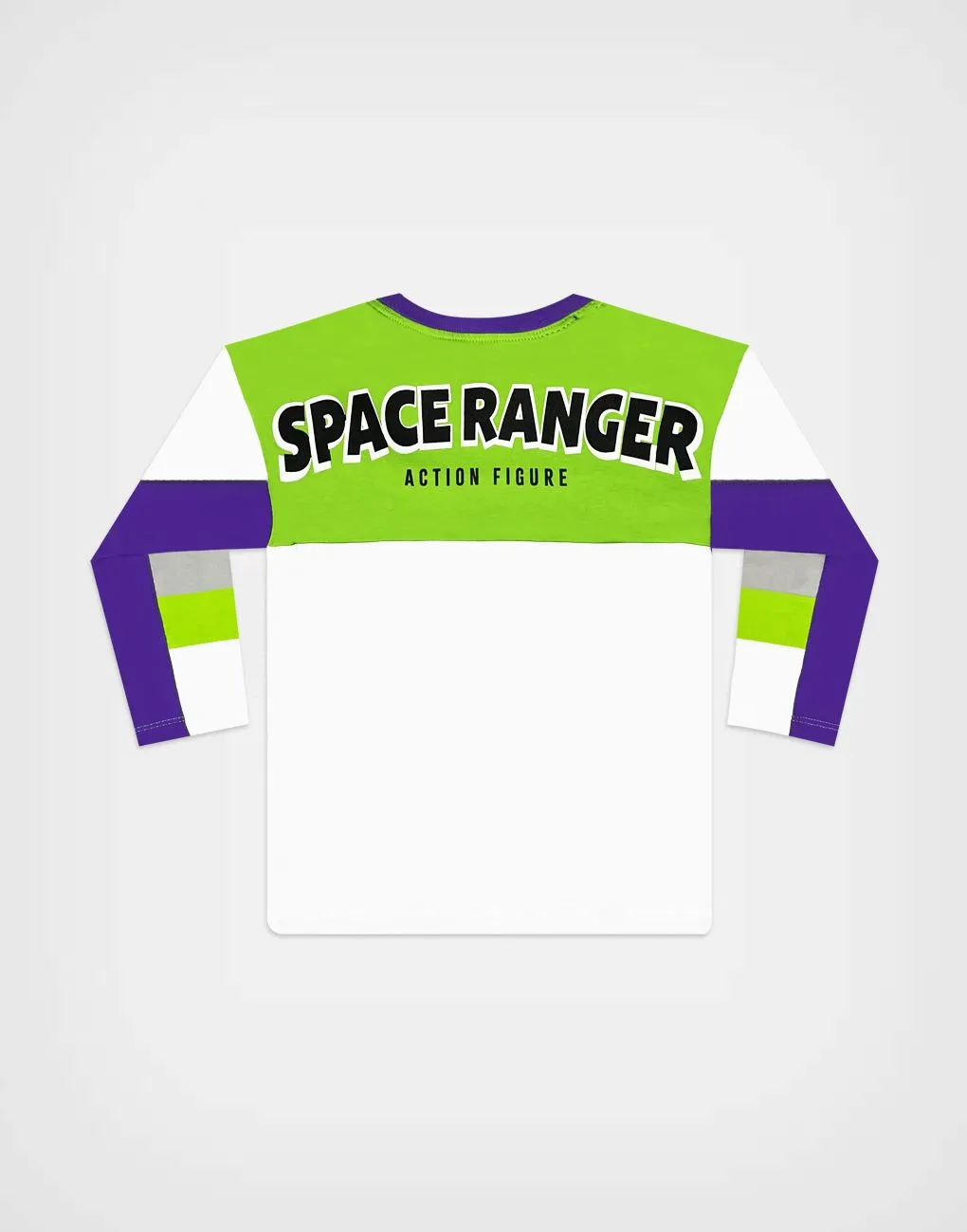 Polo Manga Larga Buzz Lightyear Toy Story Color Blanco + Verde Para Niños