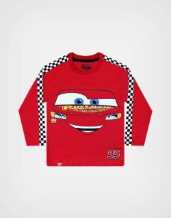 Polo Manga Larga Cars Rayo McQueen Rojo Para Niños