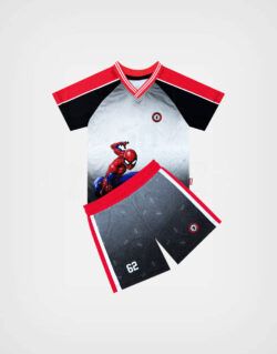 Conjunto Deportivo Spider Man Color Gris + Rojo Para Niños