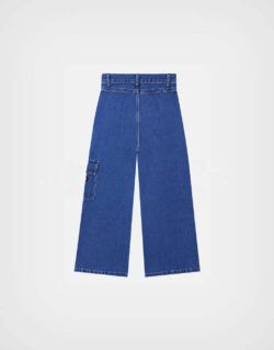 Pantalón Jean Cargo Color Azul Minnie Mouse Para Niñas
