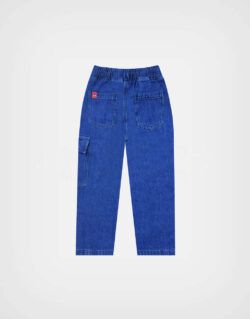 Pantalón Jean Cargo Color Azul Spider Man Para Niños