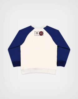 Polera Spider Man Color Azul + Beige Para Niños