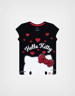 Polo Manga Corta Hello Kitty Color Negro Para Niñas