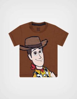 Polo Manga Corta Woody Toy Story Color Marrón Para Niños
