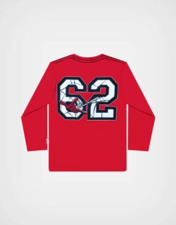Polo Manga Larga Spider Man Marvel Color Rojo Para Niños