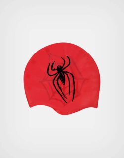 Gorro de Natación Spider Man Araña Color Roja Para Niños