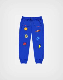Pantalón Jogger Cars Rayo McQueen Color Azul Para Niños