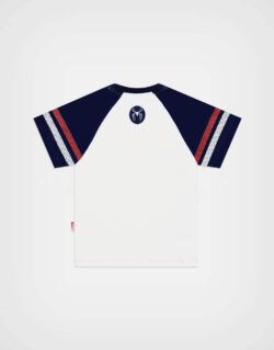 Polo Manga Corta Spider Man Color Marfil + Azul Para Niños