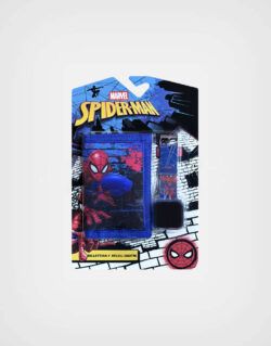 Set Reloj y Billetera Spider Man Color Azul Para Niños