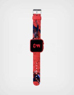 Set Reloj y Billetera Spider Man Color Rojo Para Niños