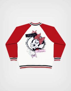 Casaca Bomber Minnie Mouse Color Rojo Para Niñas