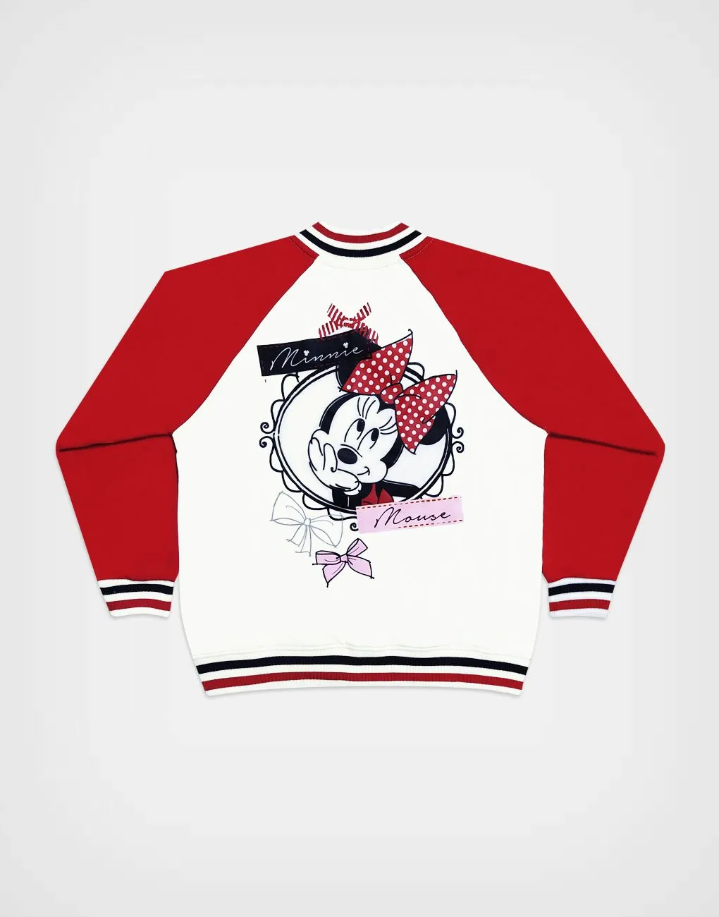 Casaca Bomber Minnie Mouse Color Rojo Para Niñas