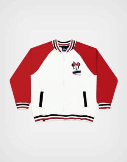 Casaca Bomber Minnie Mouse Color Rojo Para Niñas