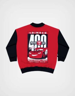 Casaca Cars Rayo McQueen Color Rojo + Negro Para Niños
