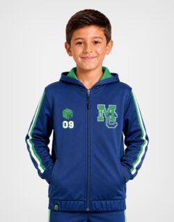 Casaca Deportiva Minecraft Creeper Azul Para Niños