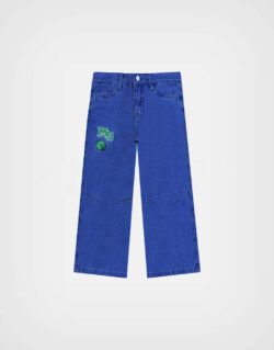 Pantalón Jean Minecraft Creeper Color Azul Para Niños
