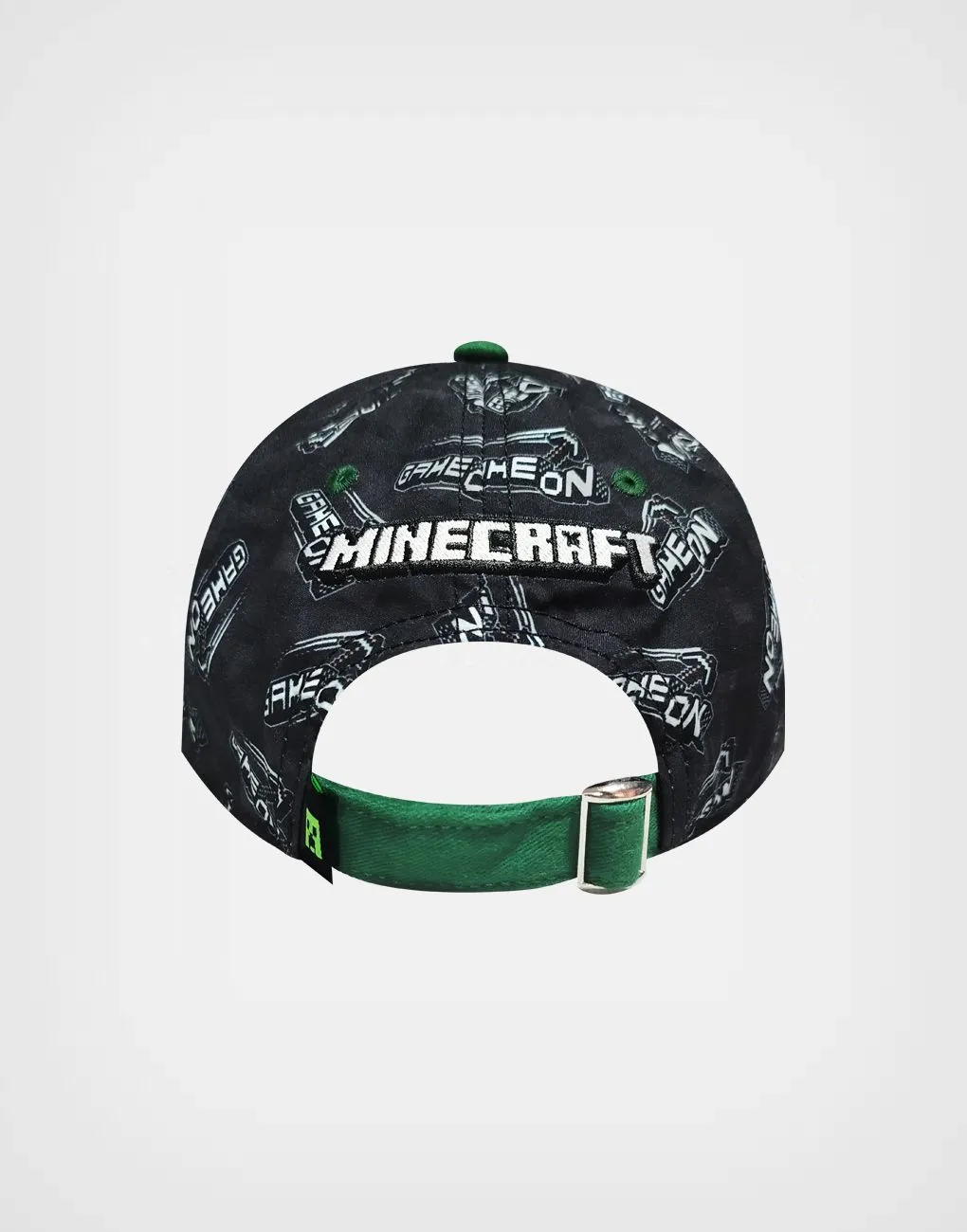 Gorra Minecraft Creeper Color Negro + Verde Para Niños