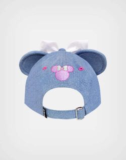 Gorra Minnie Mouse Denim Color Azul + Rosa Para Niñas