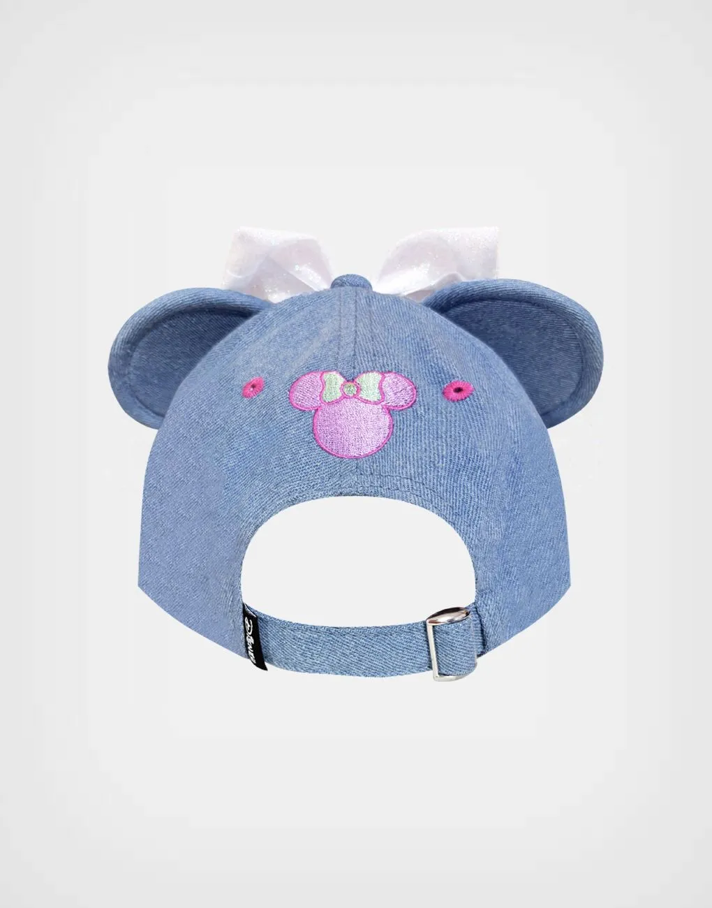 Gorra Minnie Mouse Denim Color Azul + Rosa Para Niñas