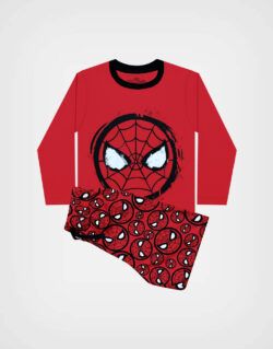 Pijama Manga Larga Spider Man Color Rojo Para Niños