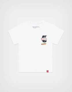 Polo Manga Corta Hot Wheels Color Blanco Para Niños