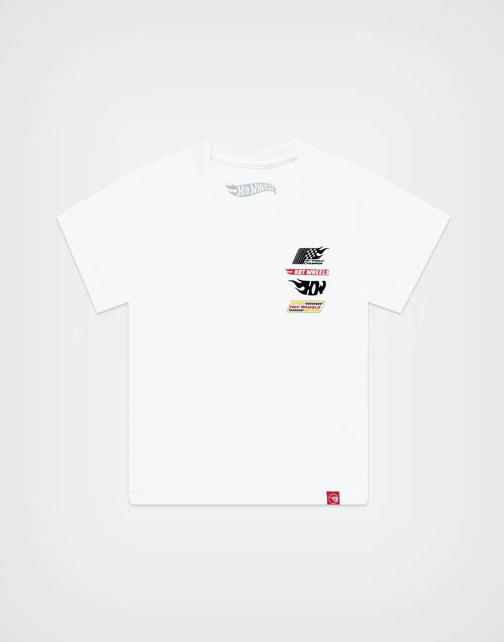 Polo Manga Corta Hot Wheels Color Blanco Para Niños