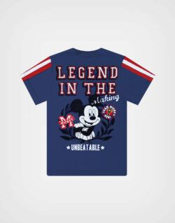 Polo Manga Corta Mickey Mouse Color Azul 28 Para Niños